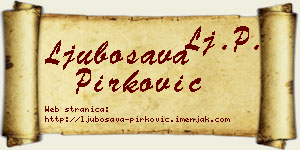 Ljubosava Pirković vizit kartica
